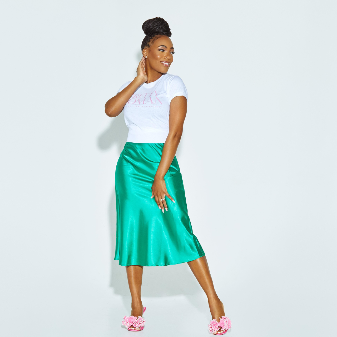 Midi Satin Skirt